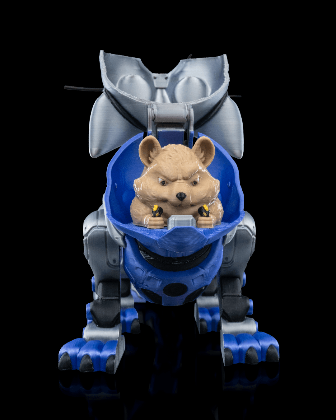 CATBOT Articulated Mechanical Cat with Hamster Pilot