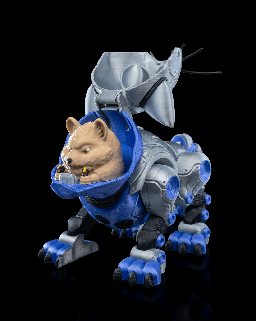 CATBOT Articulated Mechanical Cat with Hamster Pilot