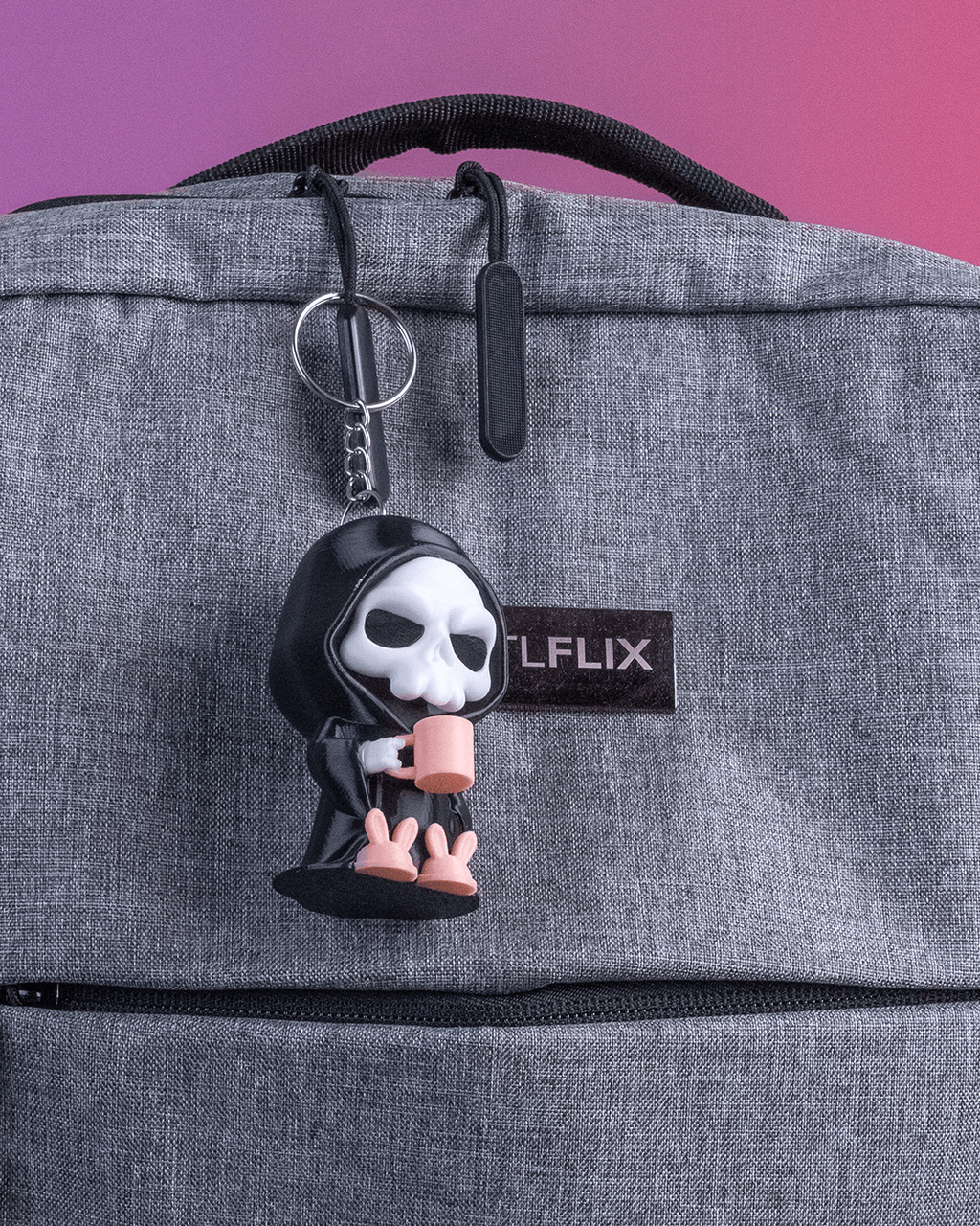 Grim Reaper "Coffin Break" Collectible Figure Keychain
