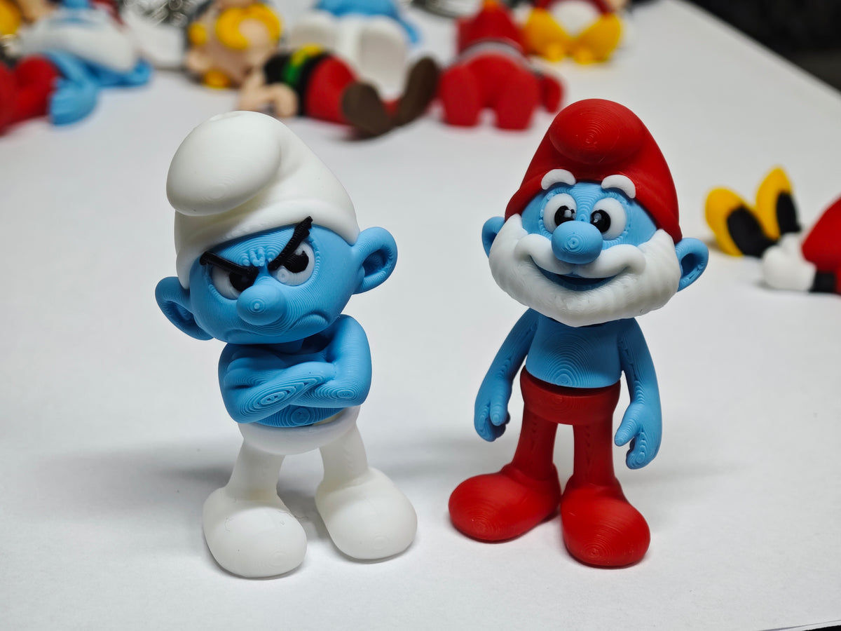 Articulated Smurfs Collection Minifigure Keychains – 8 Character Variants