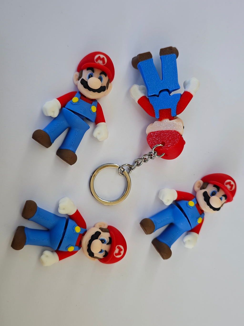 Articulated Super Mario Minifigure Collectible Keychain.