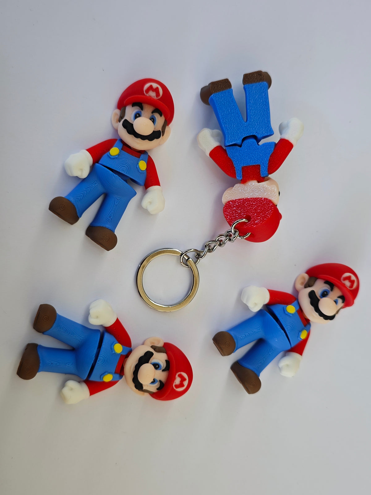 Articulated Super Mario Minifigure Collectible Keychain.