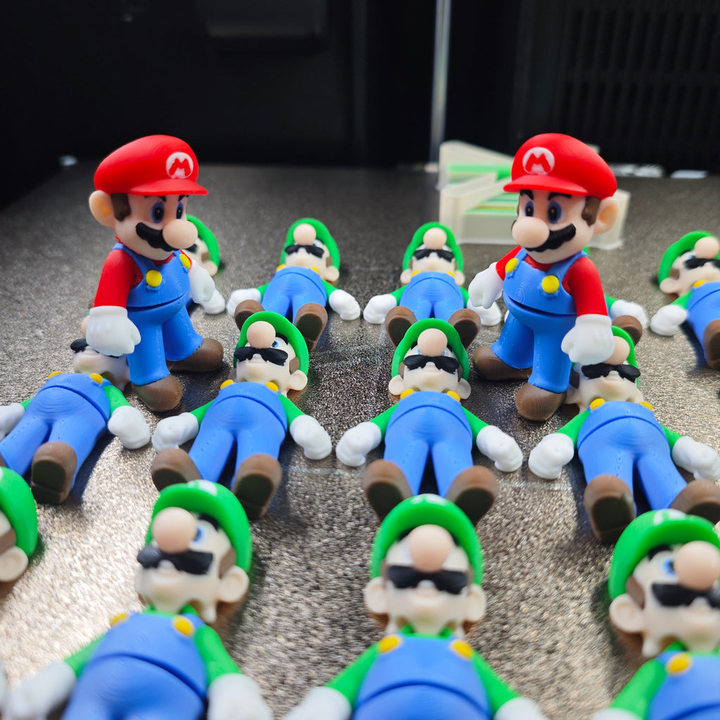 Articulated Super Mario Minifigure Collectible Keychain.