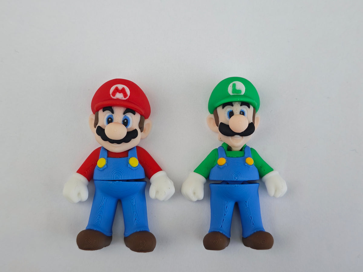 Articulated Luigi Minifigure Collectible Keychain.