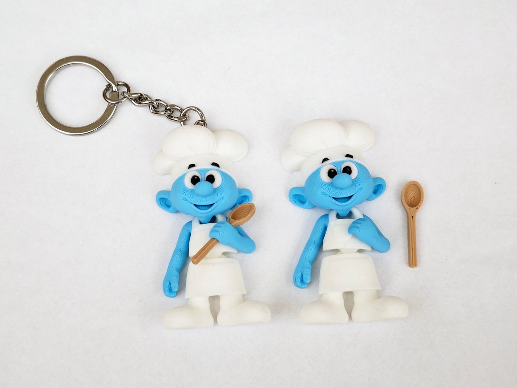 Articulated Smurfs Collection Minifigure Keychains – 8 Character Variants