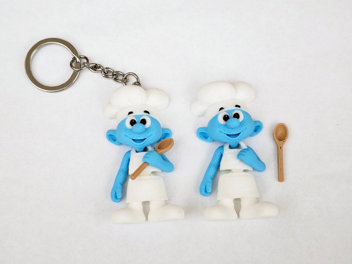 Articulated Smurfs Collection Minifigure Keychains – 8 Character Variants