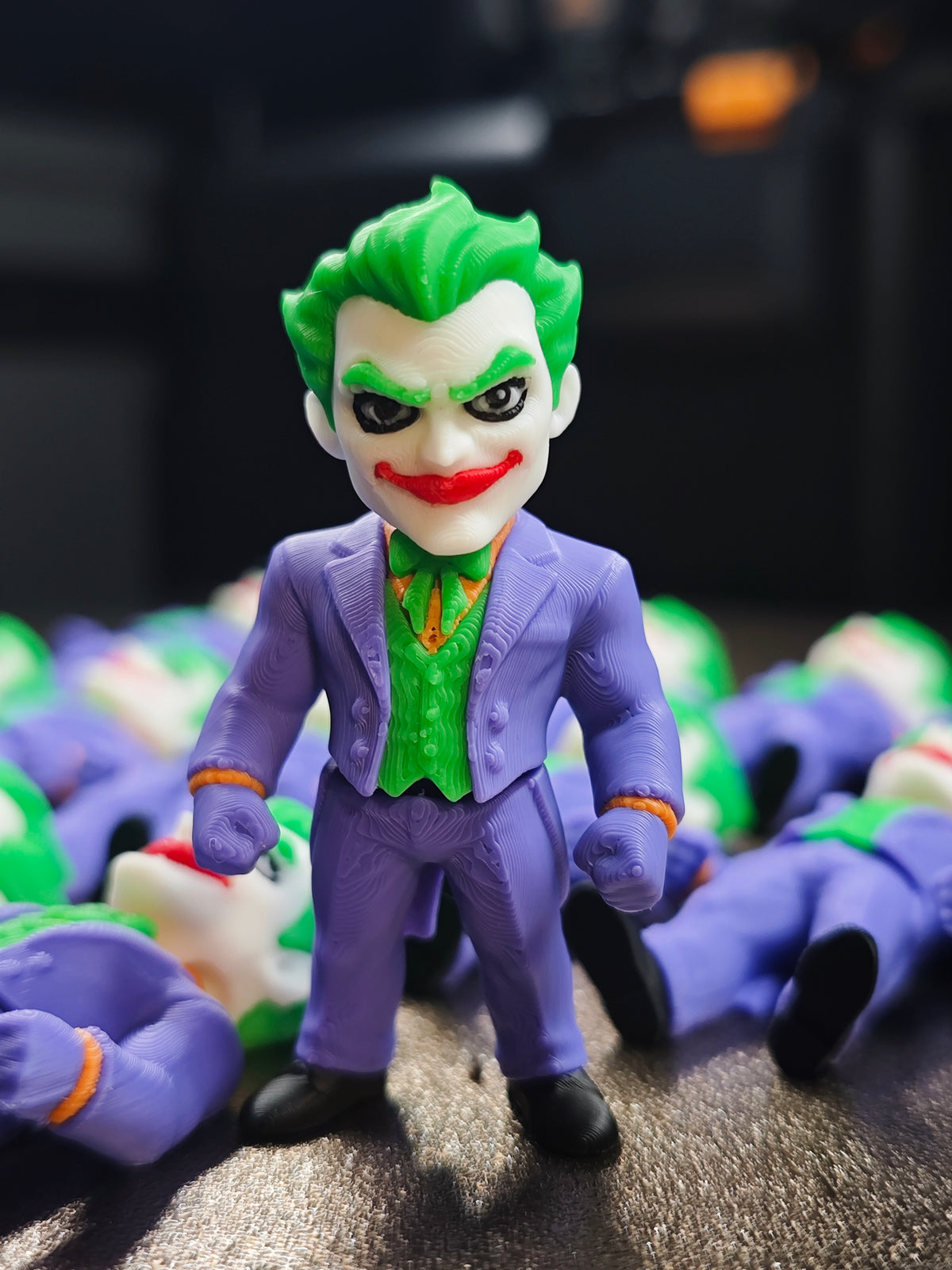 Articulated Joker Minifigure Collectible Keychain.