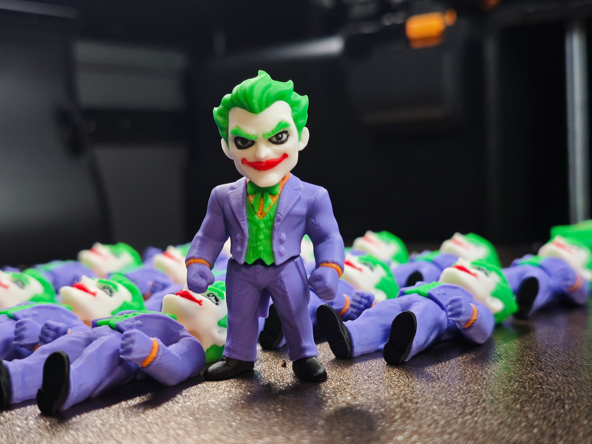 Articulated Joker Minifigure Collectible Keychain.