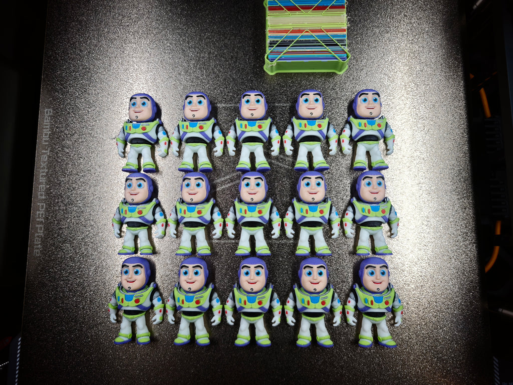 Articulated Buzz Lightyear Minifigure Collectible Keychain.
