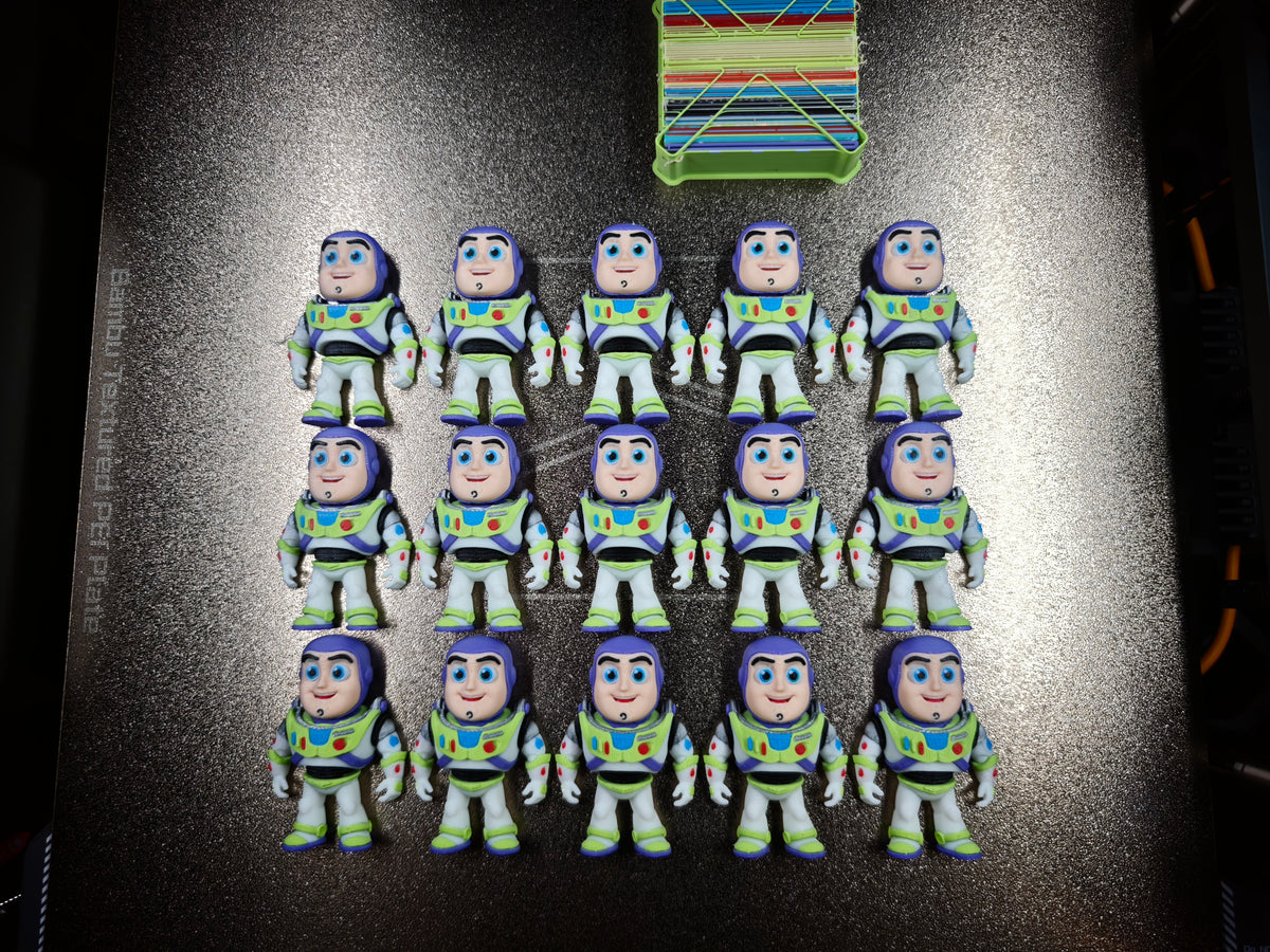 Articulated Buzz Lightyear Minifigure Collectible Keychain.