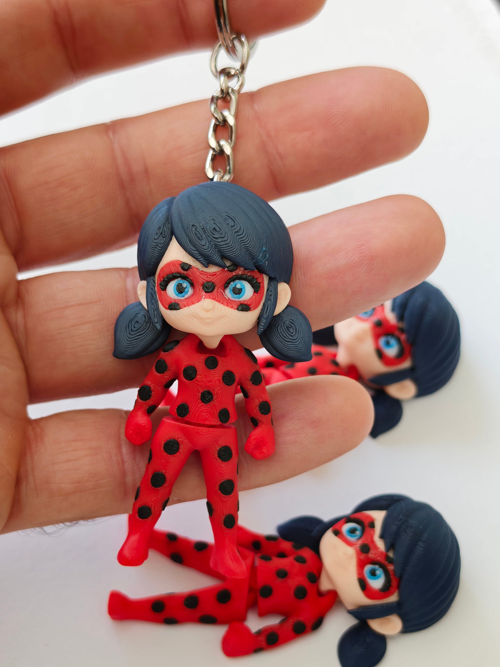 Articulated Ladybug Miraculous Minifigure Collectible Keychain