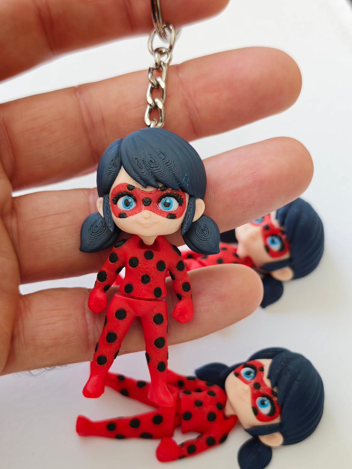 Articulated Ladybug Miraculous Minifigure Collectible Keychain