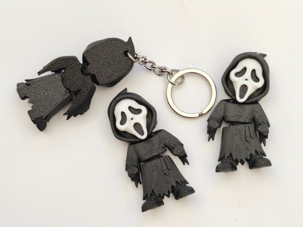 Articulated Ghostface Minifigure Collectible Keychain