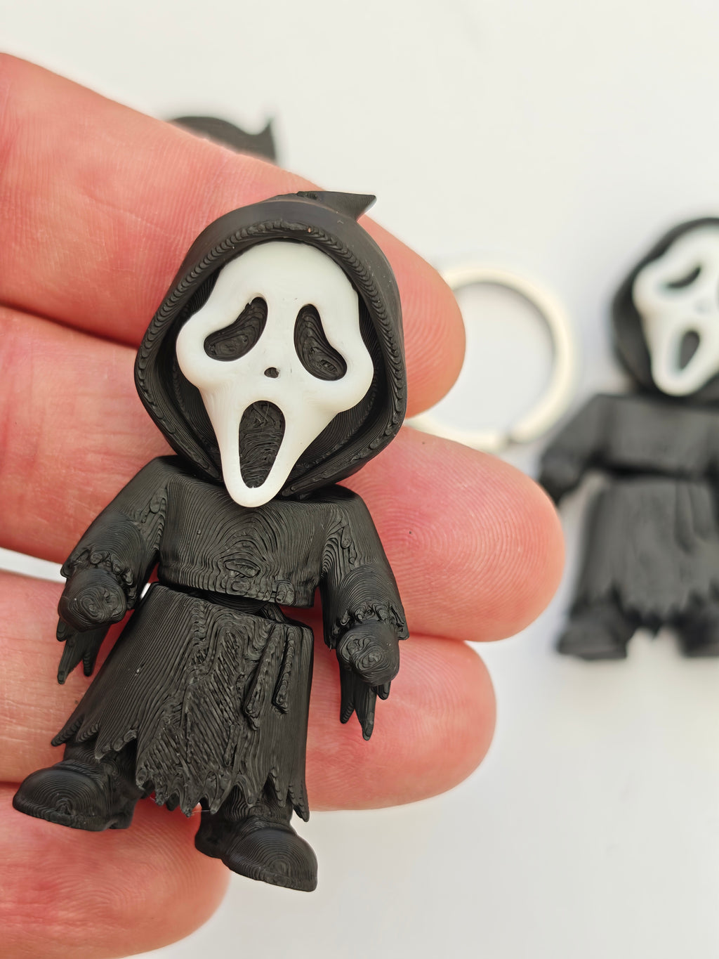 Articulated Ghostface Minifigure Collectible Keychain