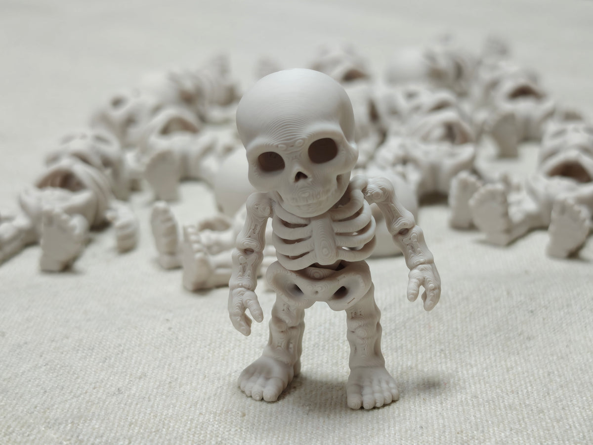Articulated Skeleton Minifigure Collectible Keychain.