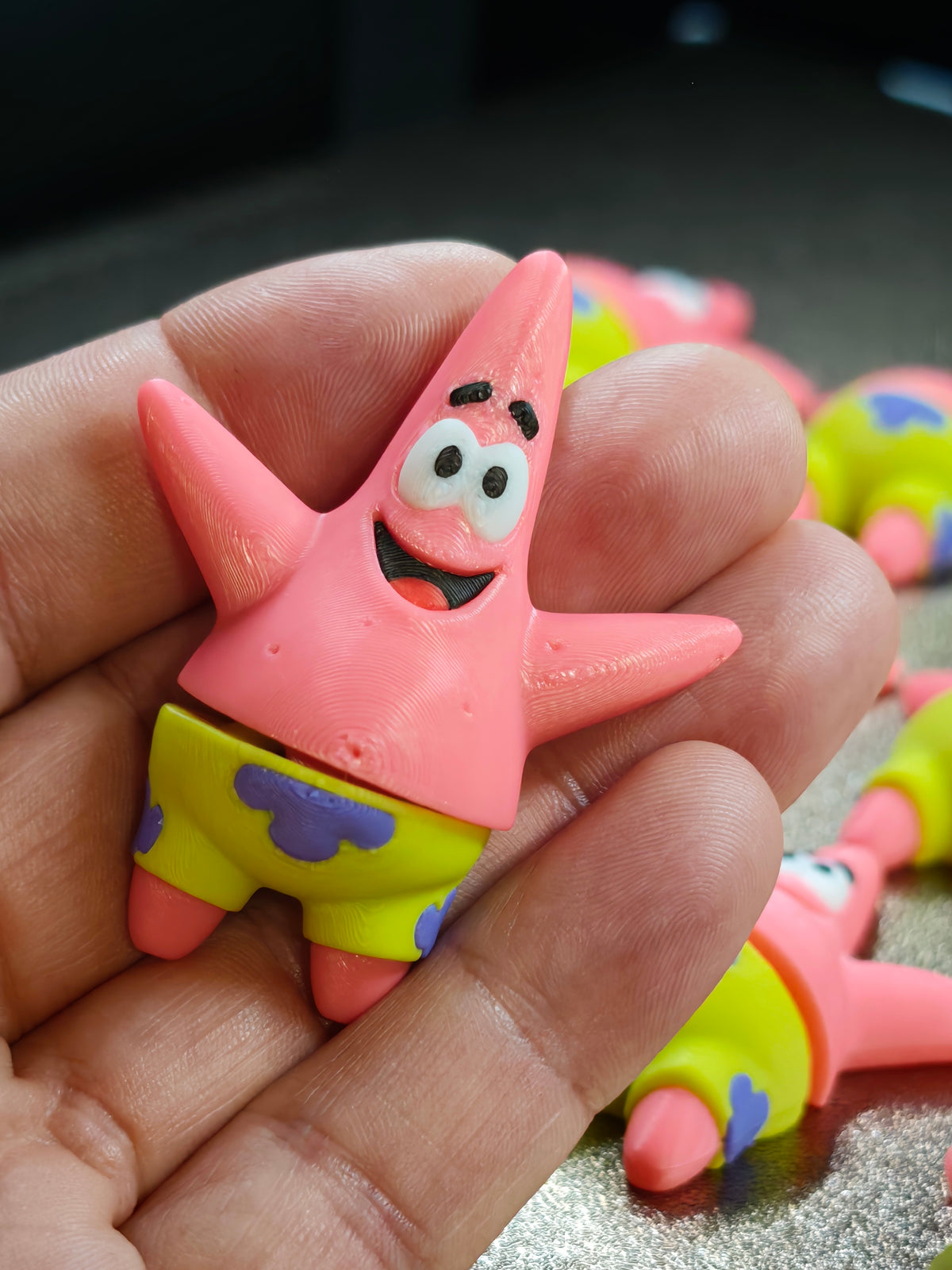 Articulated Patrick Star Minifigure Collectible Keychain