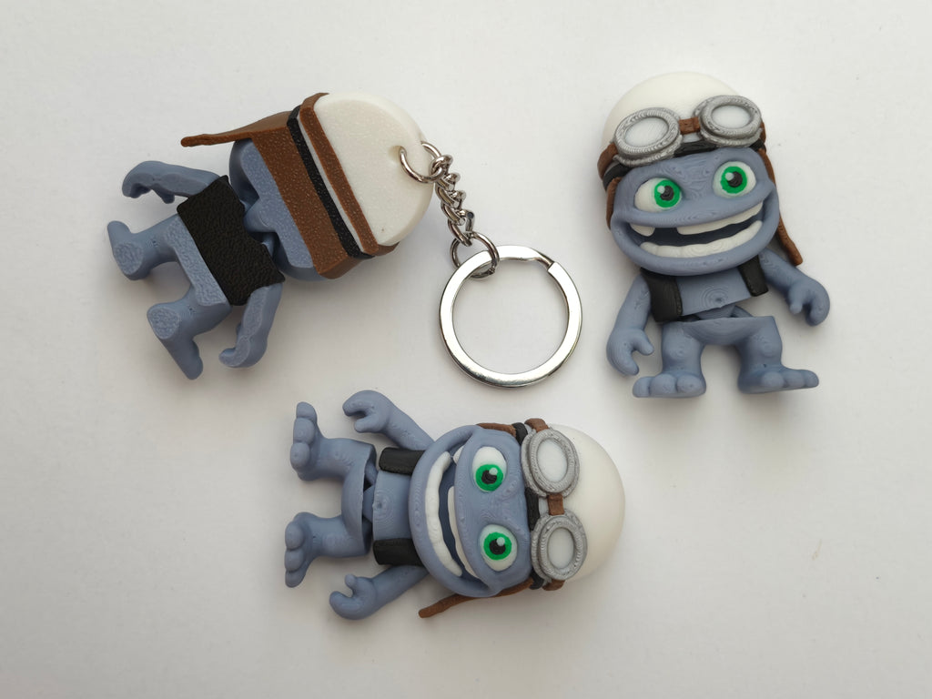 Articulated Crazy Frog Minifigure Collectible Keychain