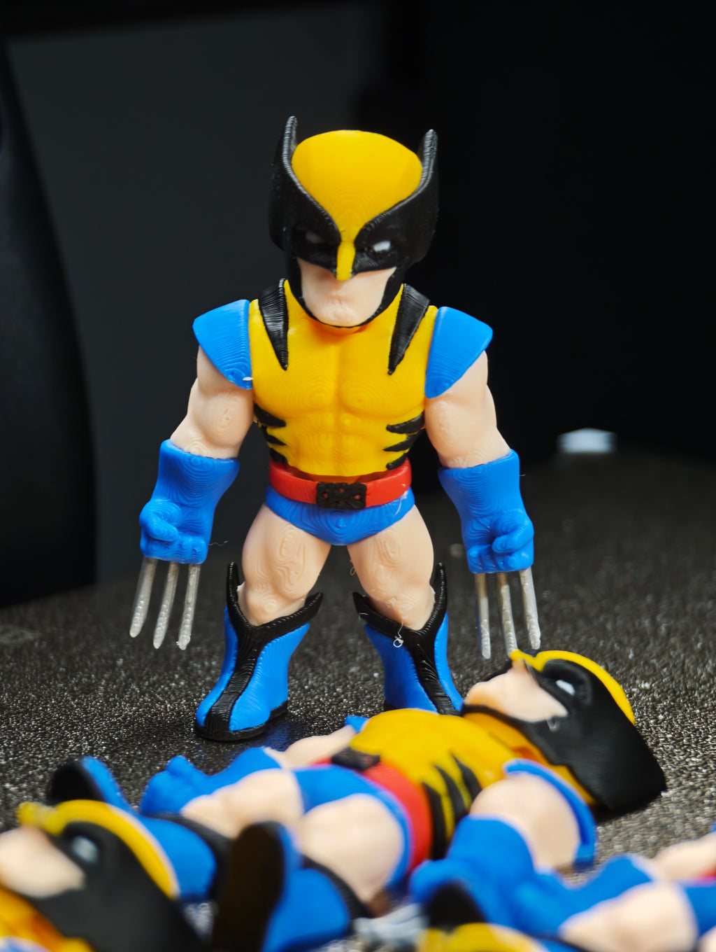 Articulated Wolverine Minifigure Collectible Keychain.