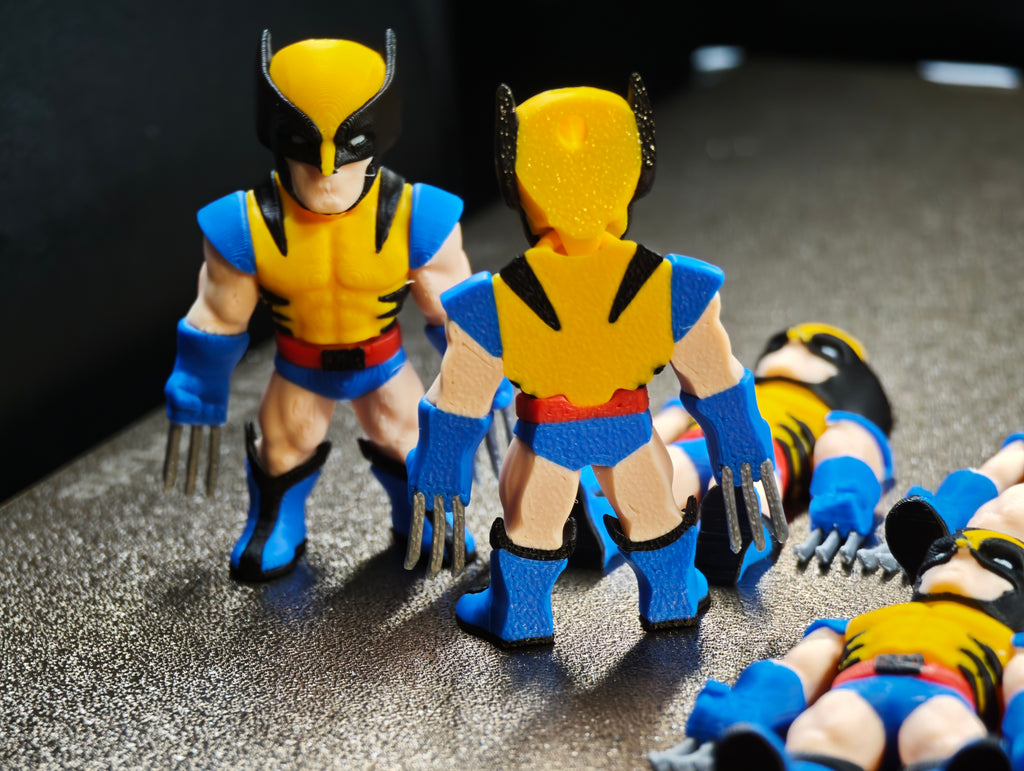 Articulated Wolverine Minifigure Collectible Keychain.