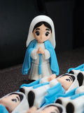 Articulated Virgin Mary Minifigure Collectible Keychain.