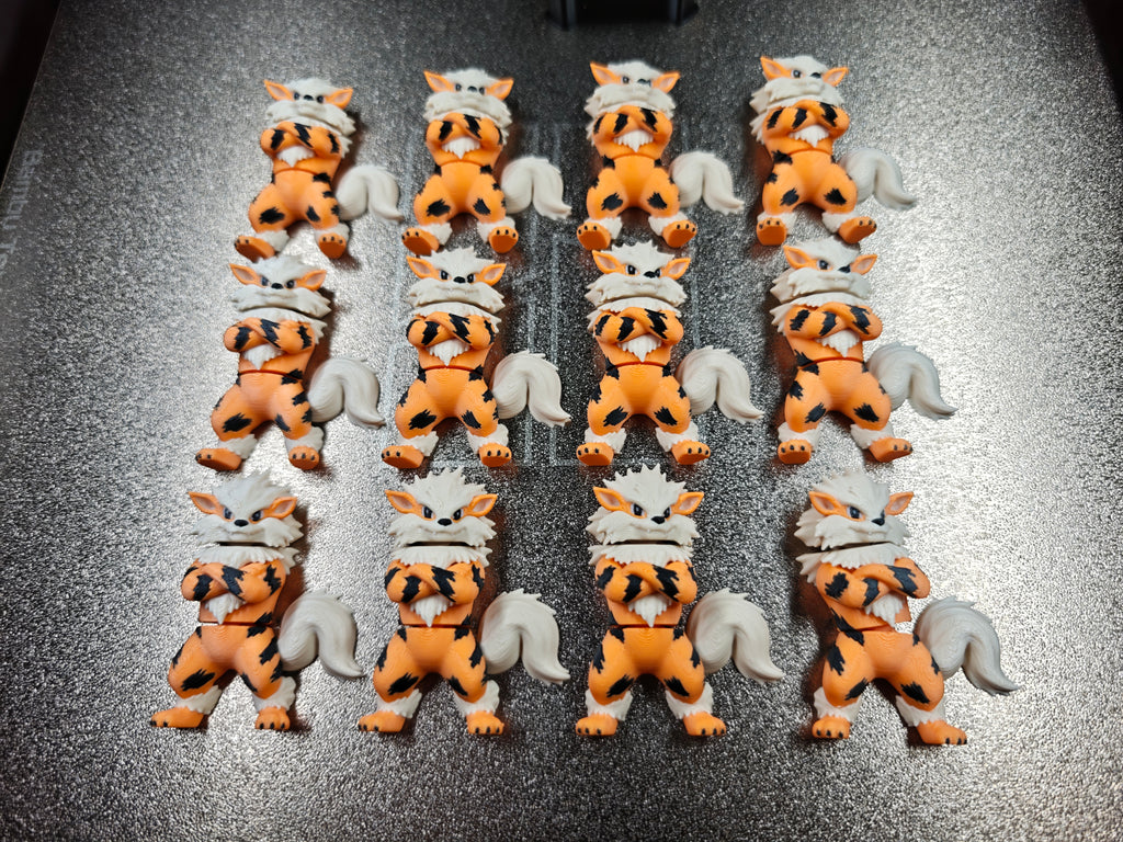 Articulated Arcanine Minifigure Collectible Keychain