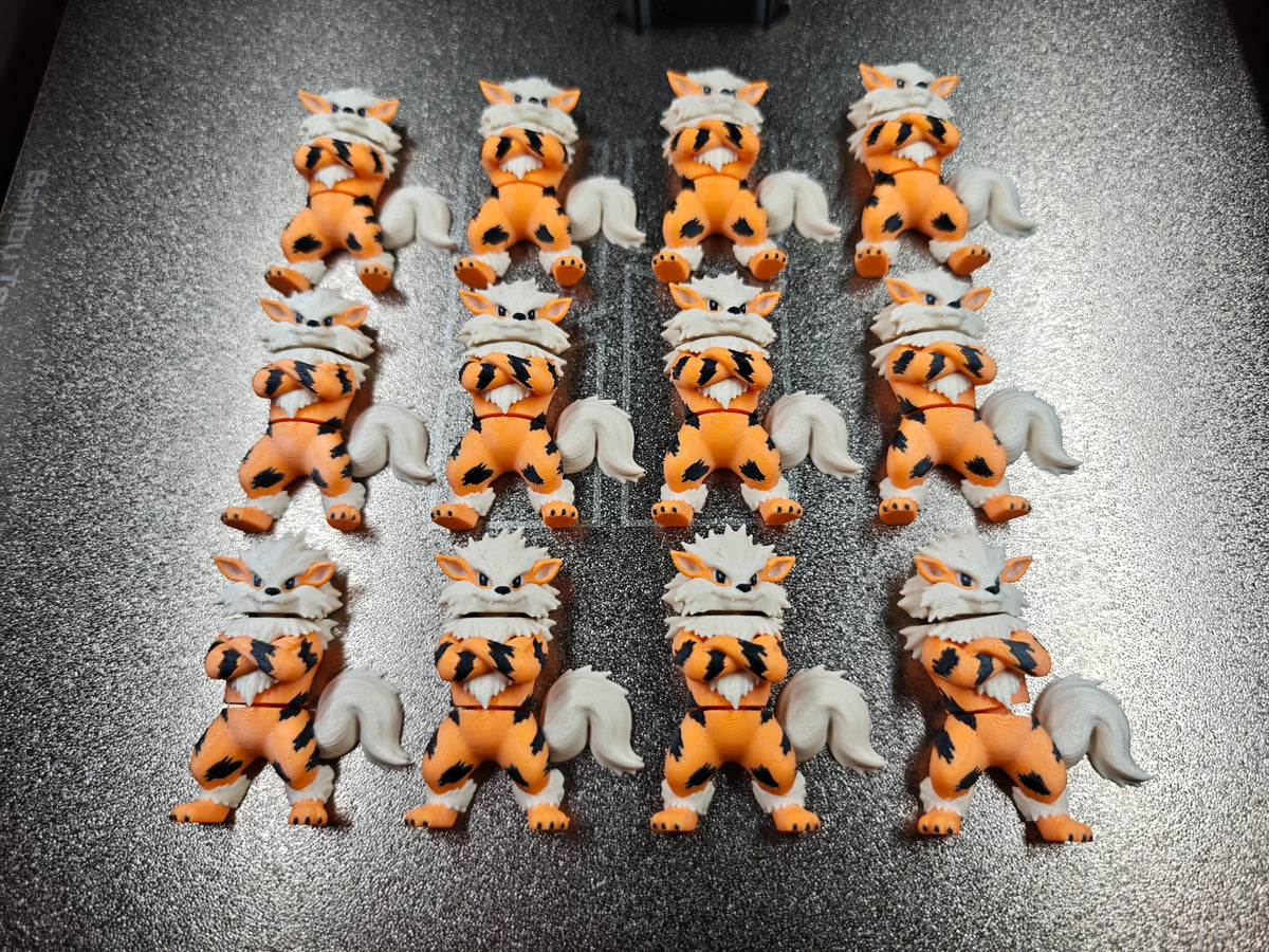 Articulated Arcanine Minifigure Collectible Keychain