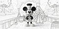 Articulated Steamboat Willie Mickey Minifigure Collectible Keychain.