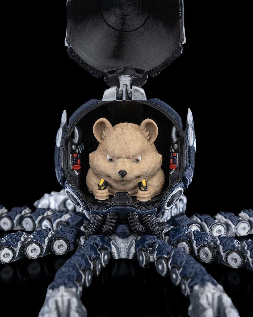 OCTOBOT Articulated Mechanical Octopus with Hamster Pilot