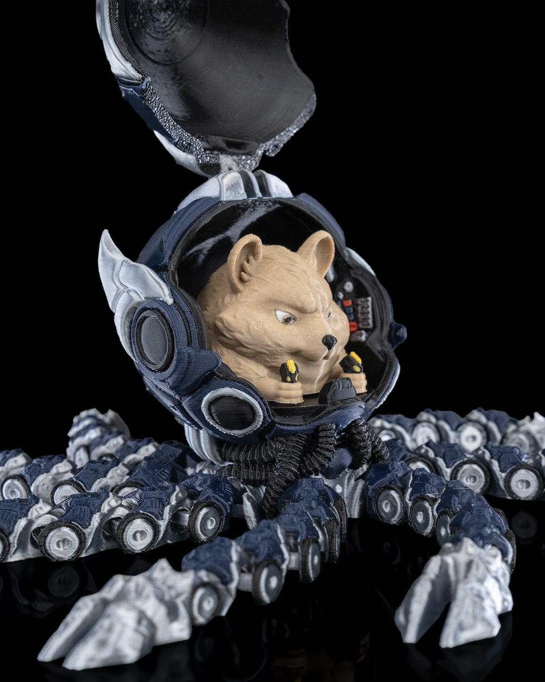 OCTOBOT Articulated Mechanical Octopus with Hamster Pilot