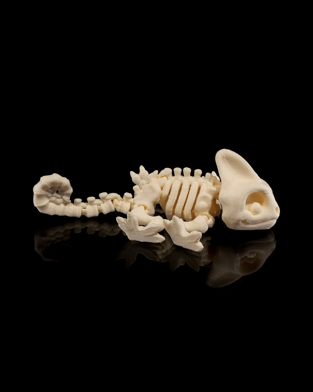Articulated Skeleton Chameleon Figurine