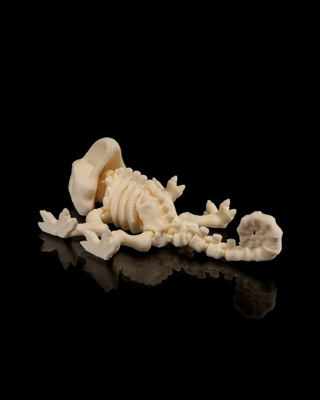 Articulated Skeleton Chameleon Figurine