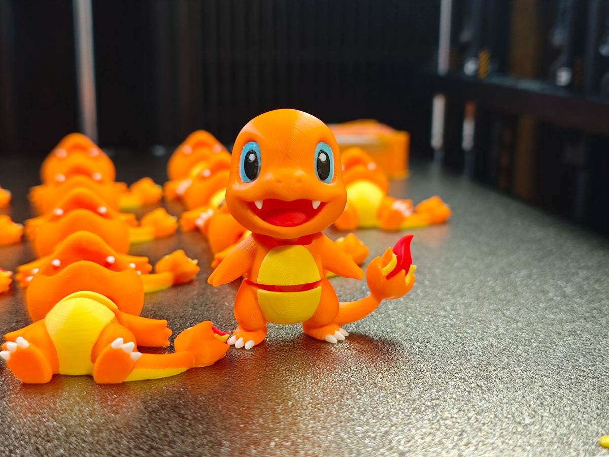 Articulated Charmander Minifigure Collectible Keychain