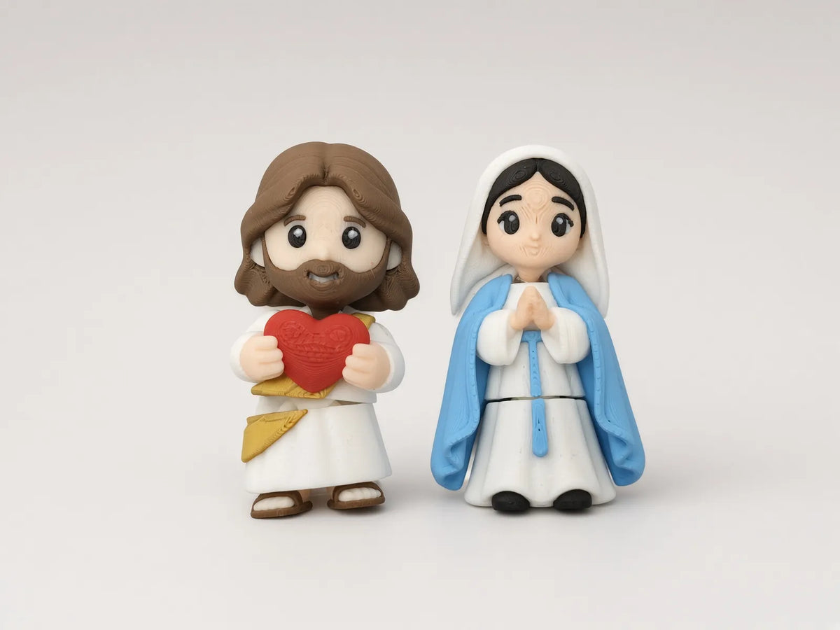 Articulated Jesus with a Heart Minifigure Collectible Keychain.