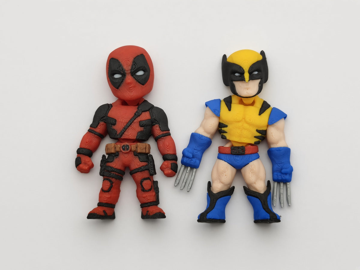 Articulated Wolverine Minifigure Collectible Keychain.