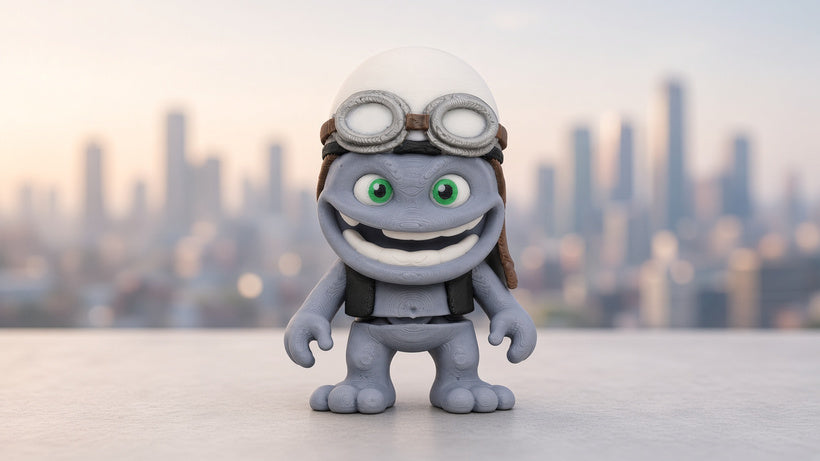 Articulated Crazy Frog Minifigure Collectible Keychain