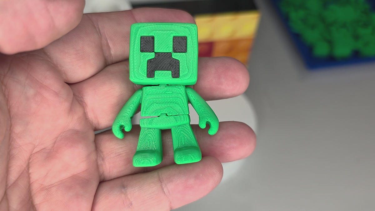 Articulated Mr. Creeper Minifigure Collectible Keychain.