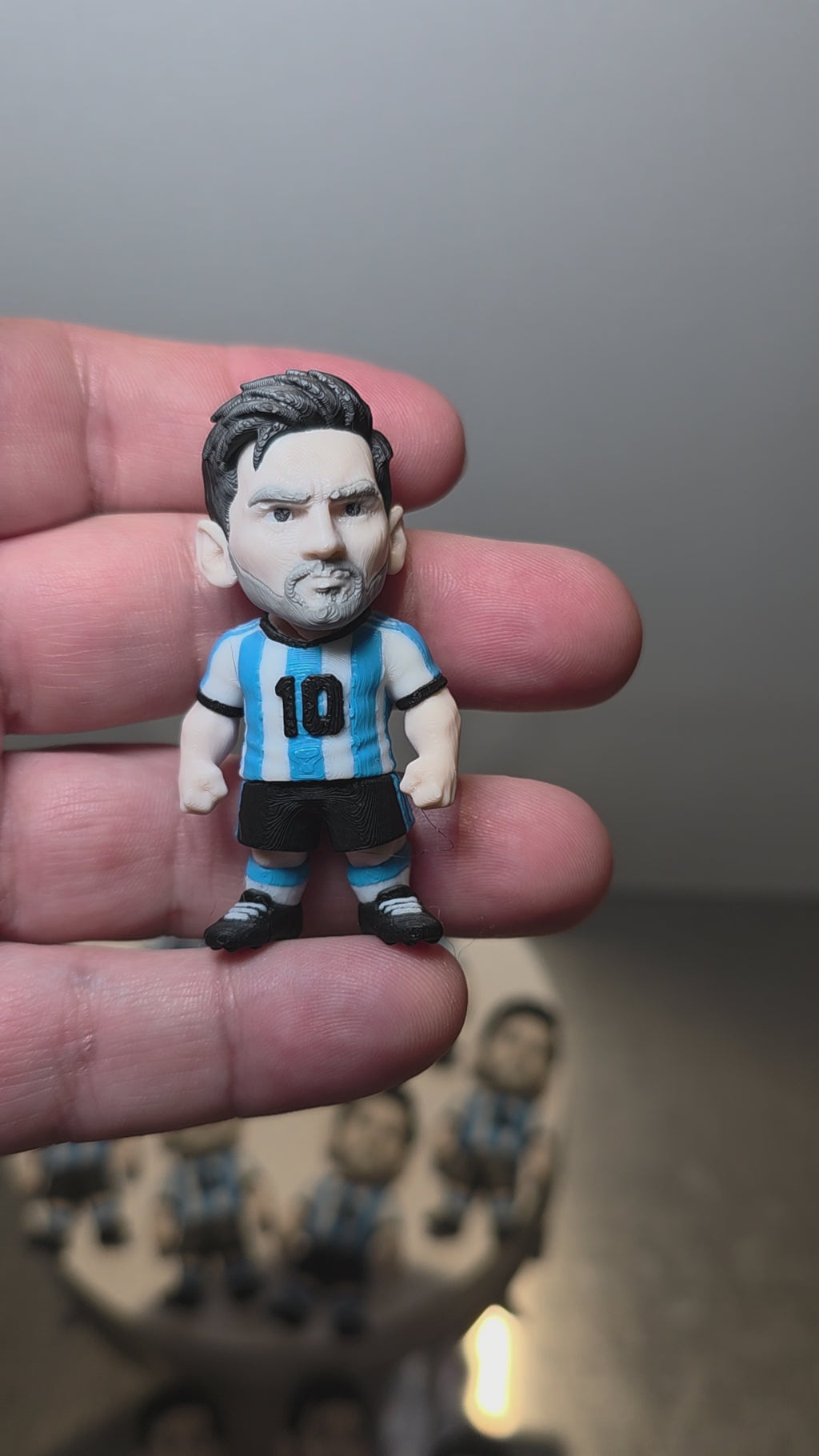 Articulated Messi Minifigure Collectible Keychain.