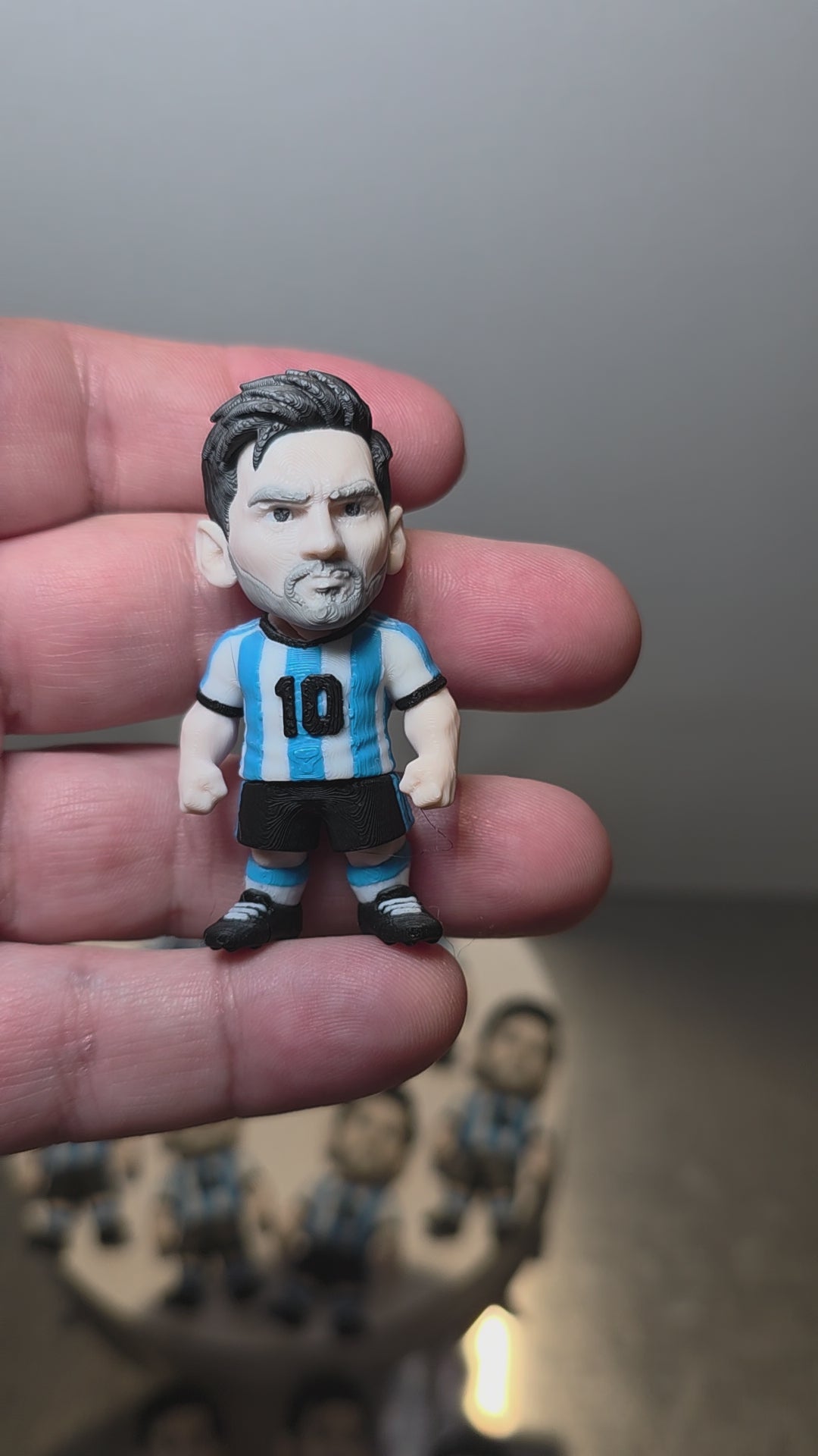 Articulated Messi Minifigure Collectible Keychain.
