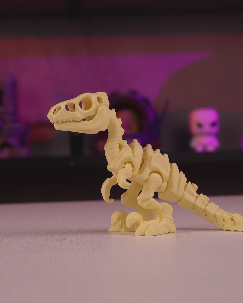 Articulated Skeleton Velociraptor Dinosaur Figurine