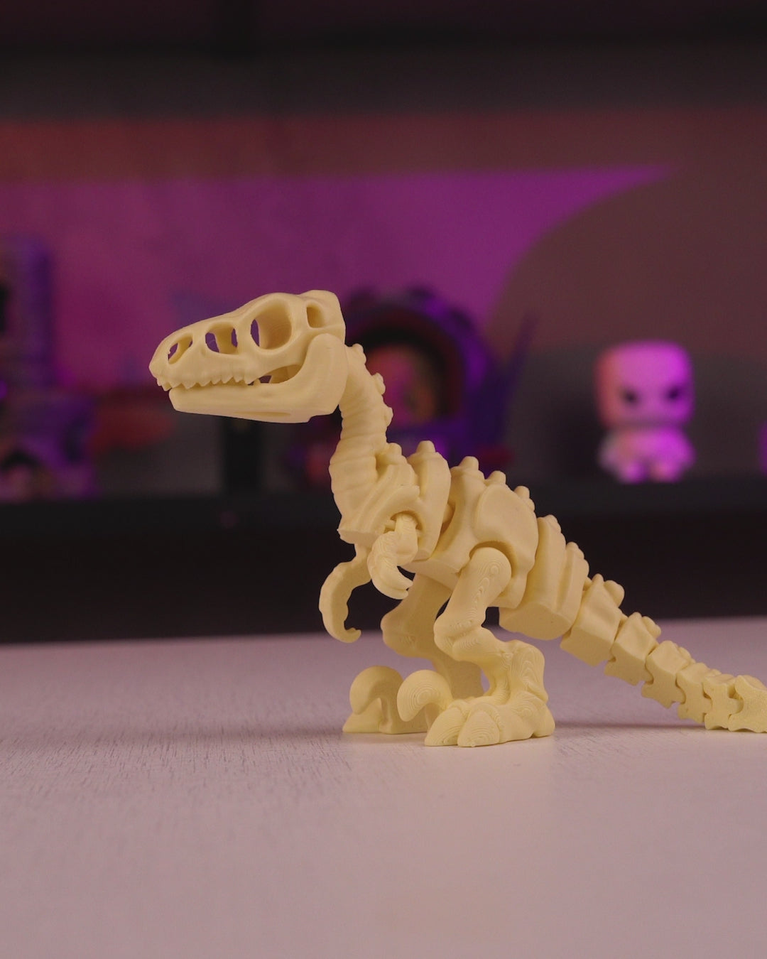 Articulated Skeleton Velociraptor Dinosaur Figurine