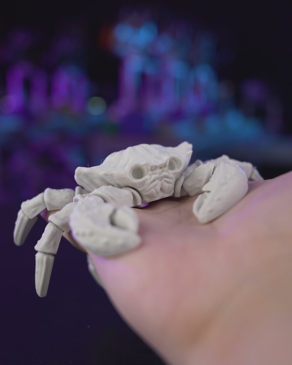 Articulated Skeleton Crab Figurine