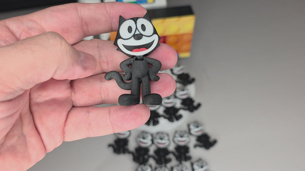 Articulated Felix The Cat Minifigure Collectible Keychain – Balanced ...