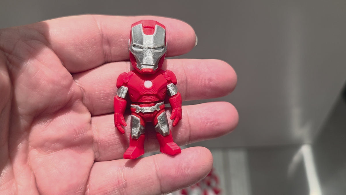 Articulated Ironman Minifigure Collectible Keychain – 4 Suit Variants