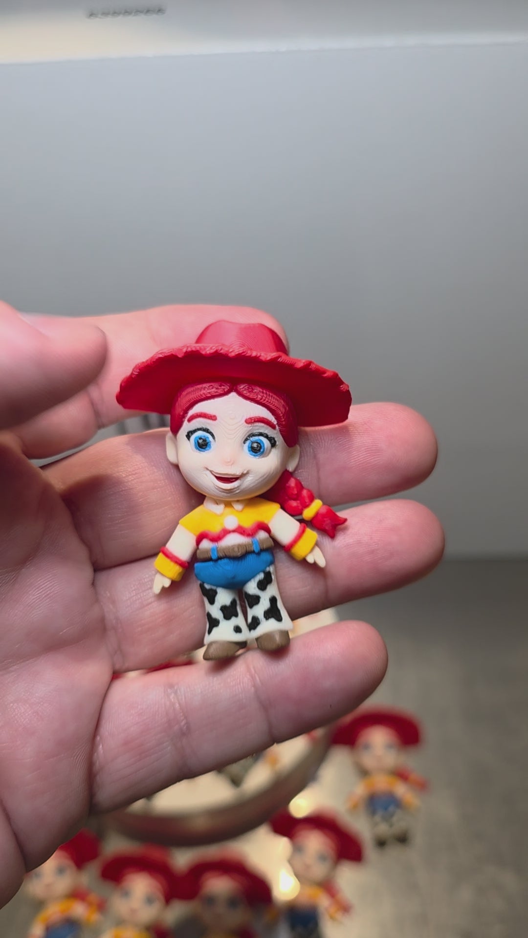 Articulated Jessie Minifigure Collectible Keychain.