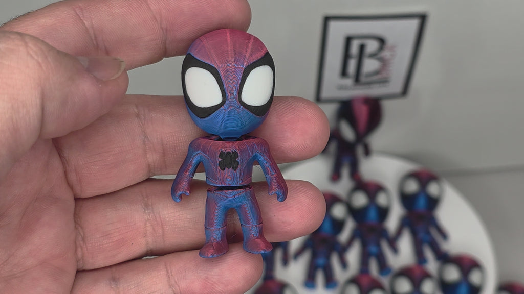 Articulated Spiderman Minifigure Collectible Keychain – 4 Suit Variants