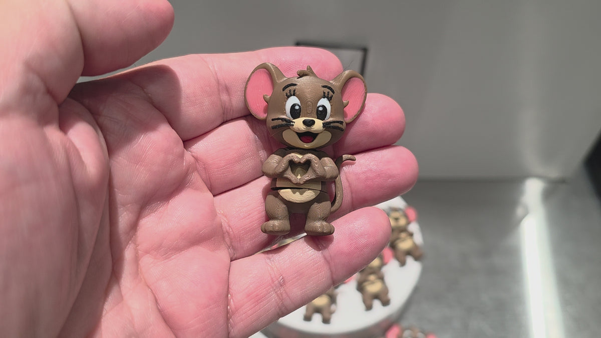 Articulated Jerry (Tom and Jerry) Minifigure Collectible Keychain