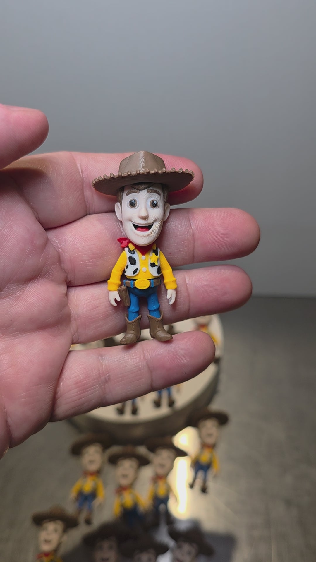 Articulated Woody Minifigure Collectible Keychain.