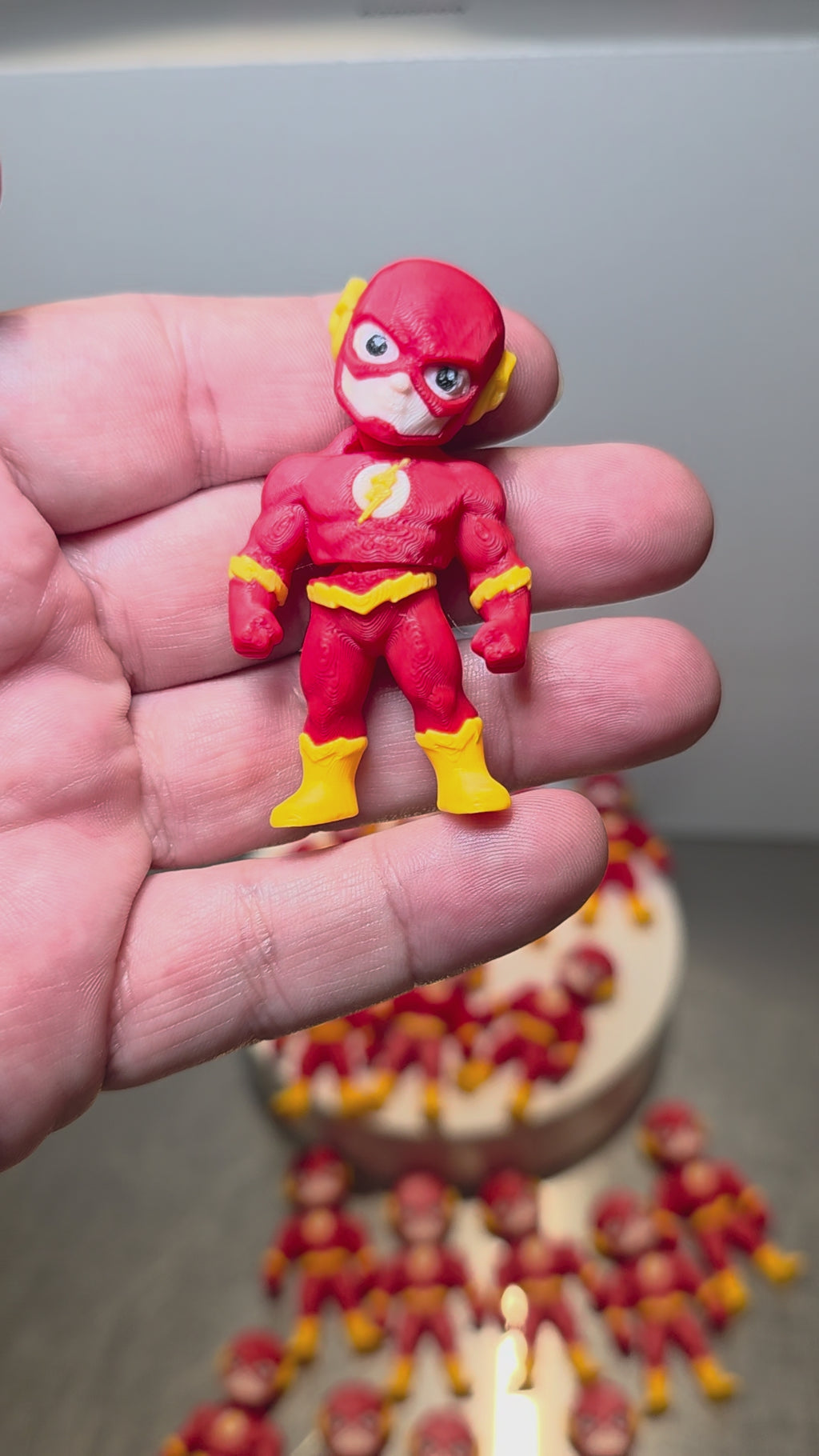 Articulated Flash Minifigure Collectible Keychain.
