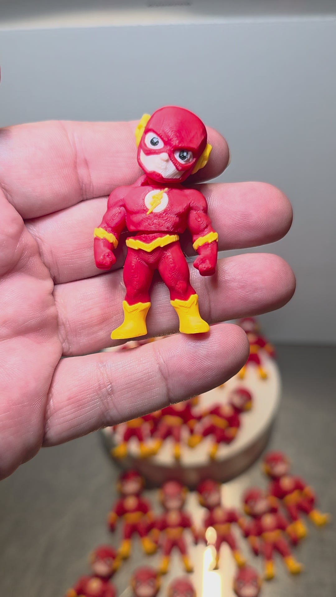 Articulated Flash Minifigure Collectible Keychain.