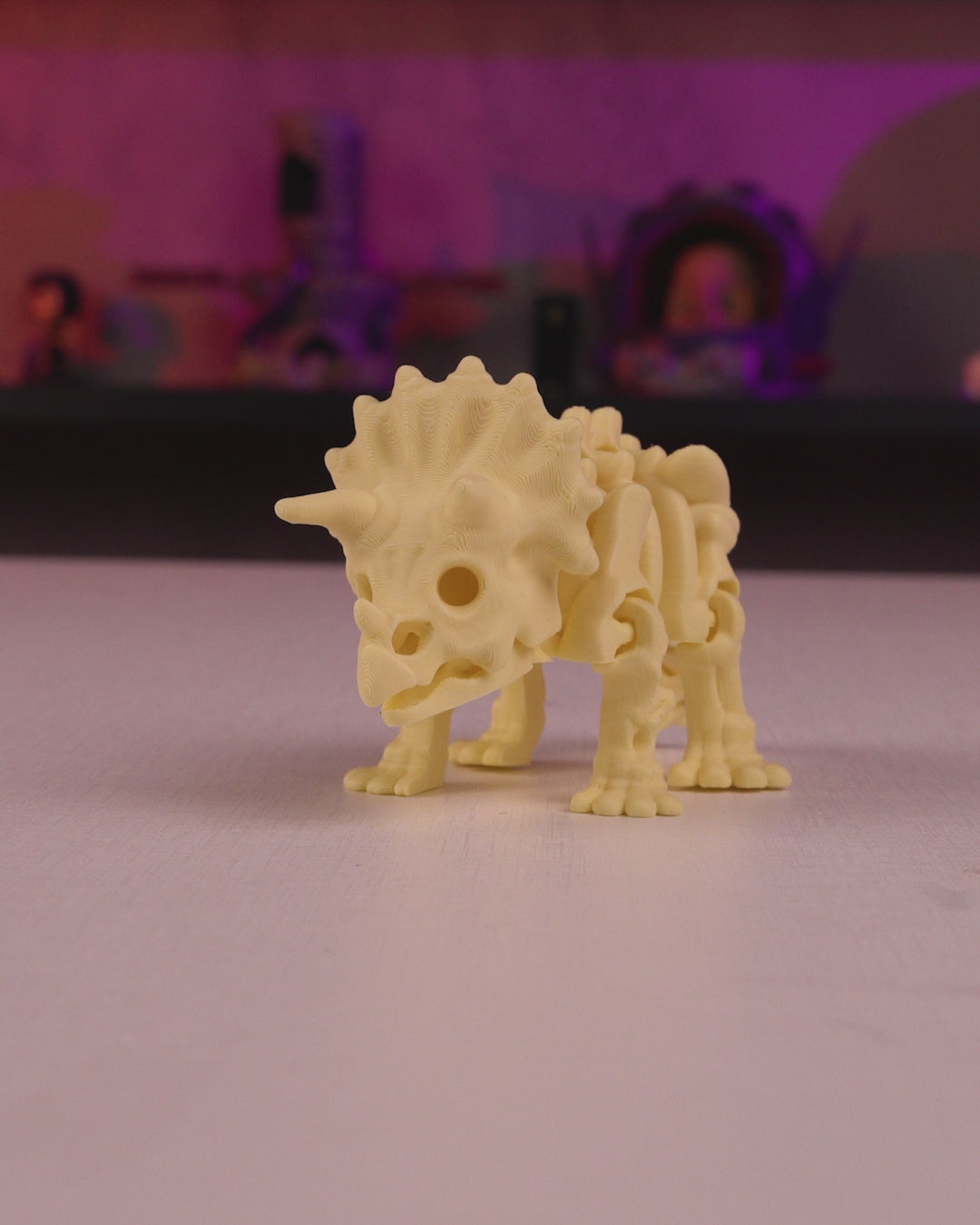 Articulated Skeleton Triceratops Dinosaur Figurine